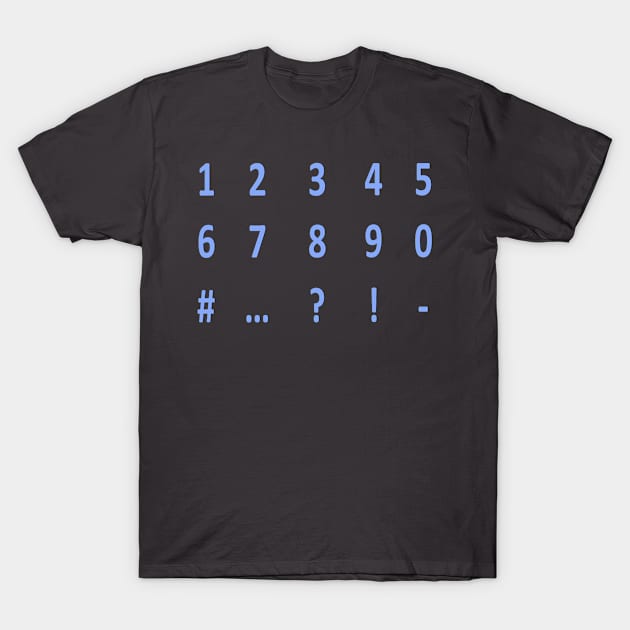 dark blue numbers T-Shirt by persa